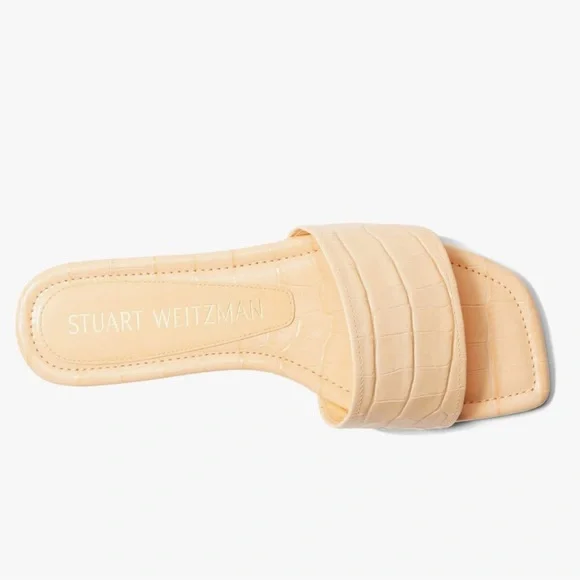 Stuart Weitzman Summer Slide Sandal Mango Color Shoe Size 8.5 NEW